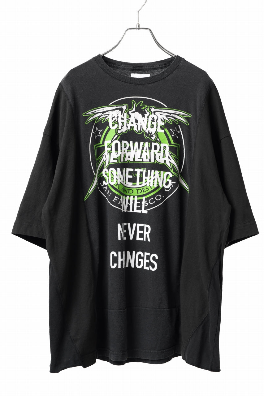 画像をギャラリービューアに読み込む, CHANGES VINTAGE REMAKE MULTI PANEL TEE (BLACK #6)