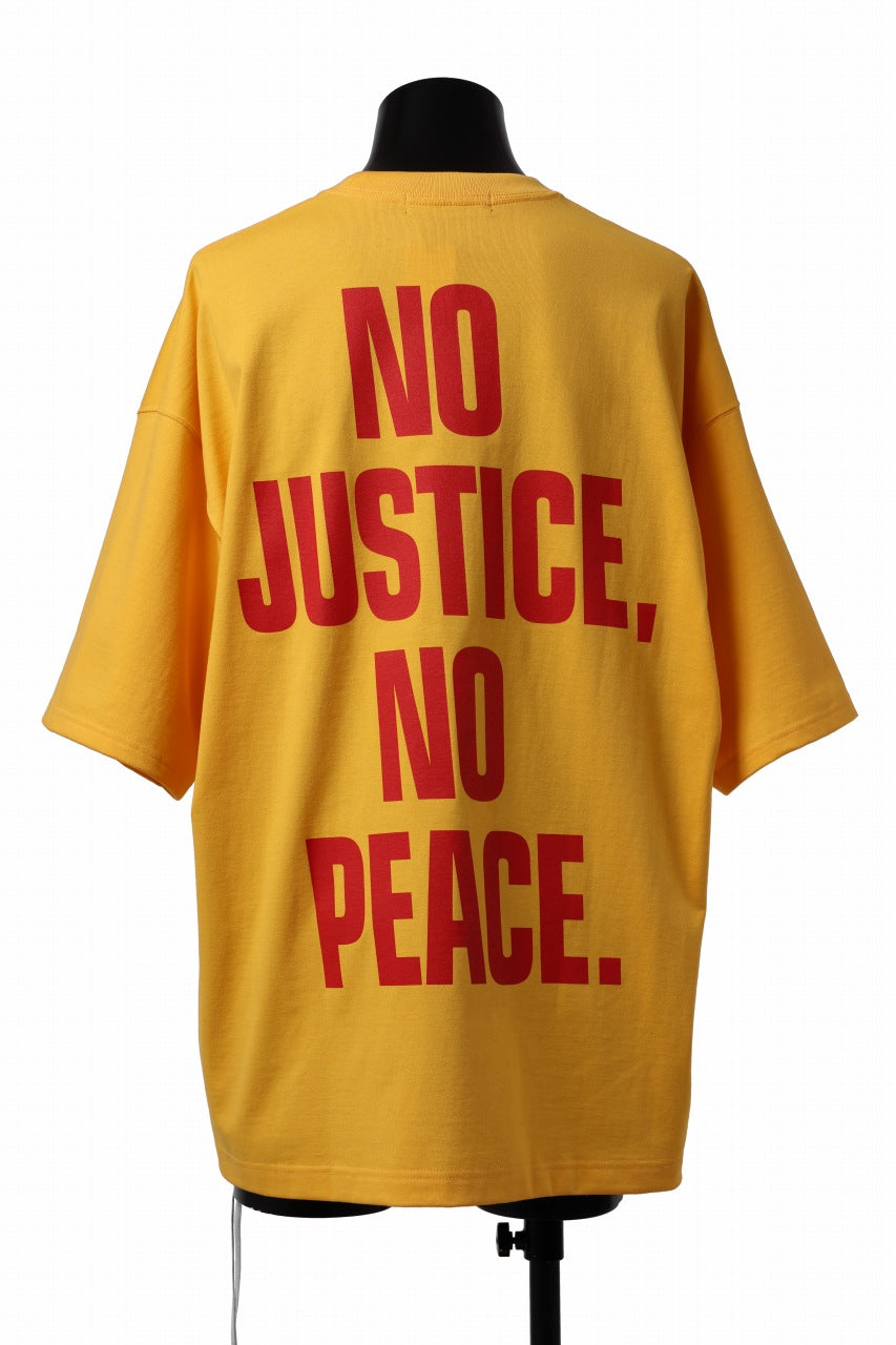 mastermind WORLD JUSTICE TEE / BOXY FIT (YELLOW)