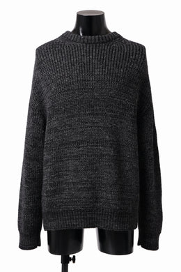 CAPERTICA HEAVY KNIT SWEATER TOP / BABY ALPACA (MIX BLACK)