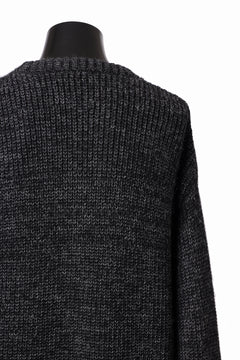 Load image into Gallery viewer, CAPERTICA HEAVY KNIT SWEATER TOP / BABY ALPACA (MIX BLACK)