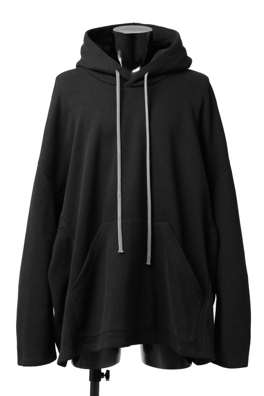 A.F ARTEFACT DOLMAN HOODIE PULLOVER / COPE KNIT JERSEY (BLACK)