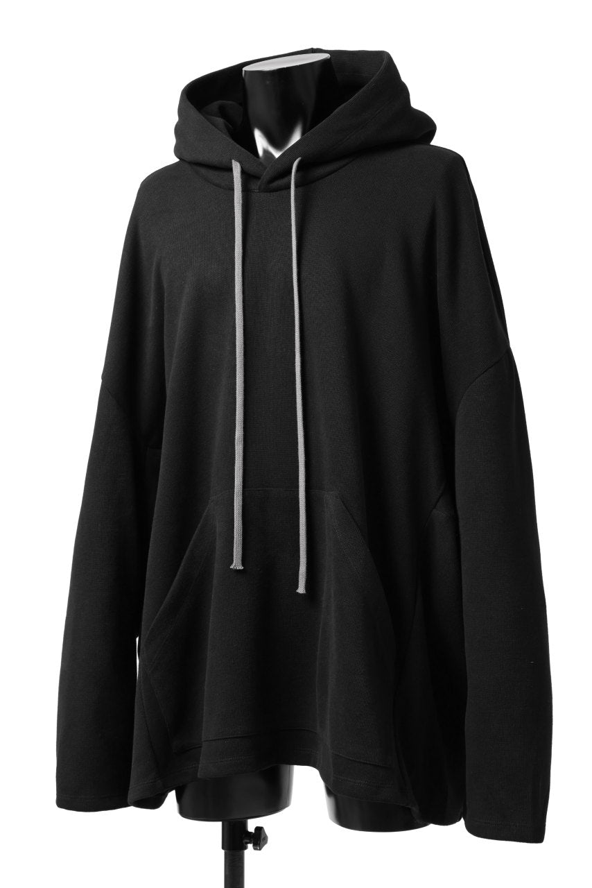 A.F ARTEFACT DOLMAN HOODIE PULLOVER / COPE KNIT JERSEY (BLACK)