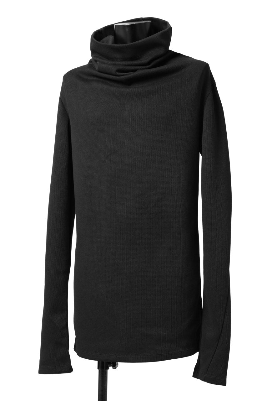 A.F ARTEFACT HIGH NECK PULLOVER / COPE KNIT JERSEY (BLACK)