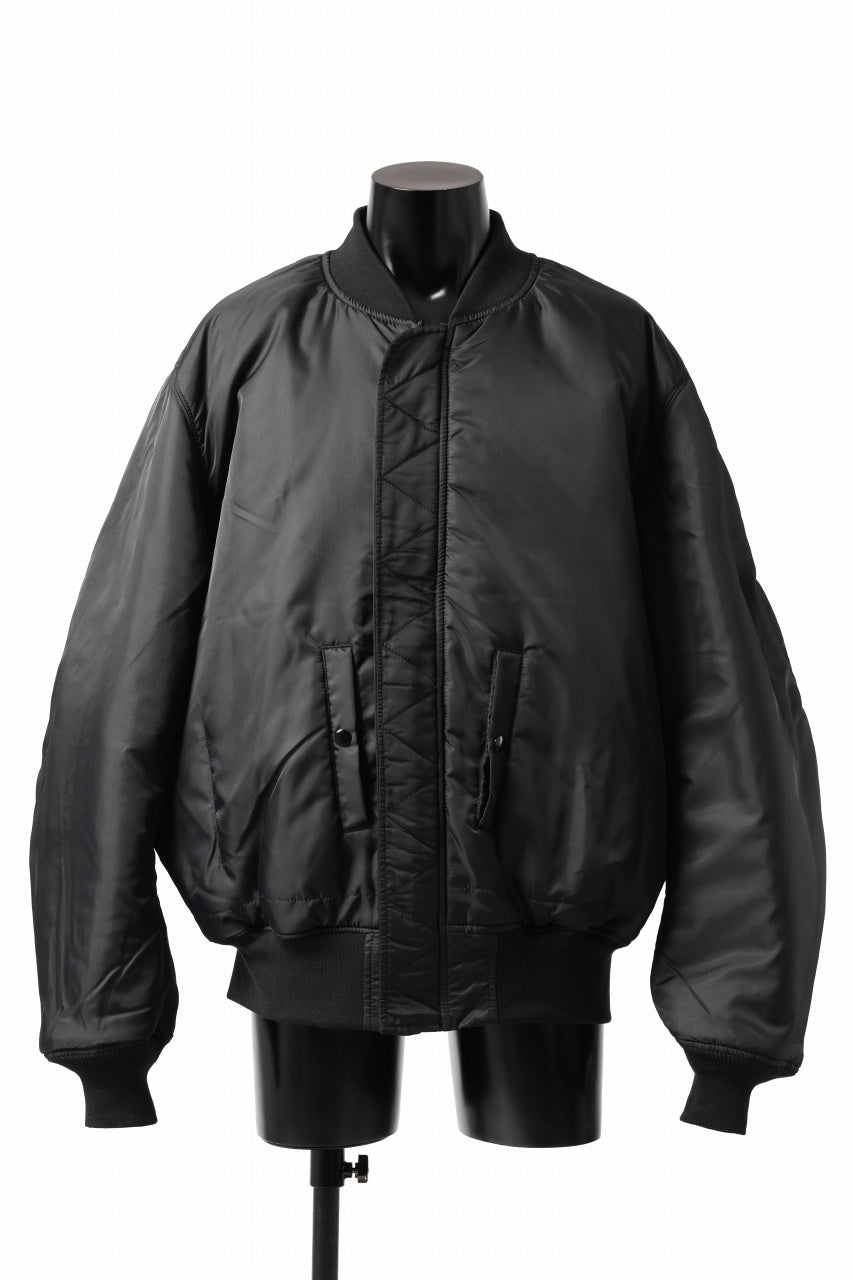 mastermind WORLD x ALPHA INDUSTRIES RIVERSIBLE MA-1 JACKET - CRAZY PANELED (BLACK)