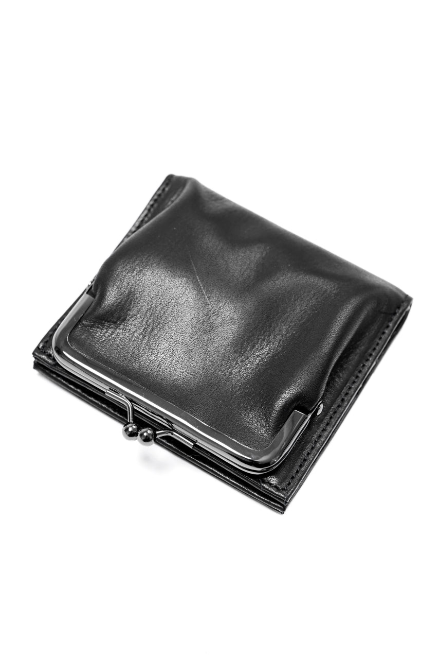 discord Yohji Yamamoto Clasp Wallet / Cow Skin Leather (BLACK)の