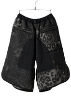 Load image into Gallery viewer, Y-3 Yohji Yamamoto LEOPARD FRONT BELT SHORTS / MIX WOOL MOHAIR (MULTI)