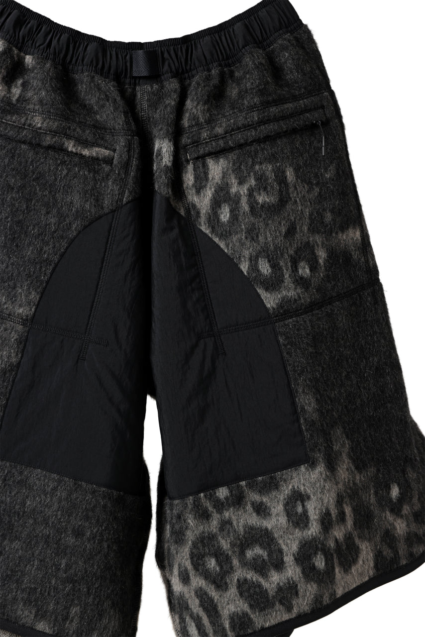 Y-3 Yohji Yamamoto LEOPARD WIDEGAME SHORTS / MIX WOOL MOHAIR (MULTI)