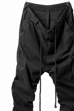 画像をギャラリービューアに読み込む, daub DYEING EASY CARGO GATHER PANTS / STRETCH TWILL COTTON (BLACK)