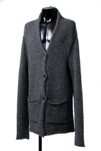 画像をギャラリービューアに読み込む, daub REVERSIBLE CARDIGAN COAT / ALPACA WOOL (DARK GREY)