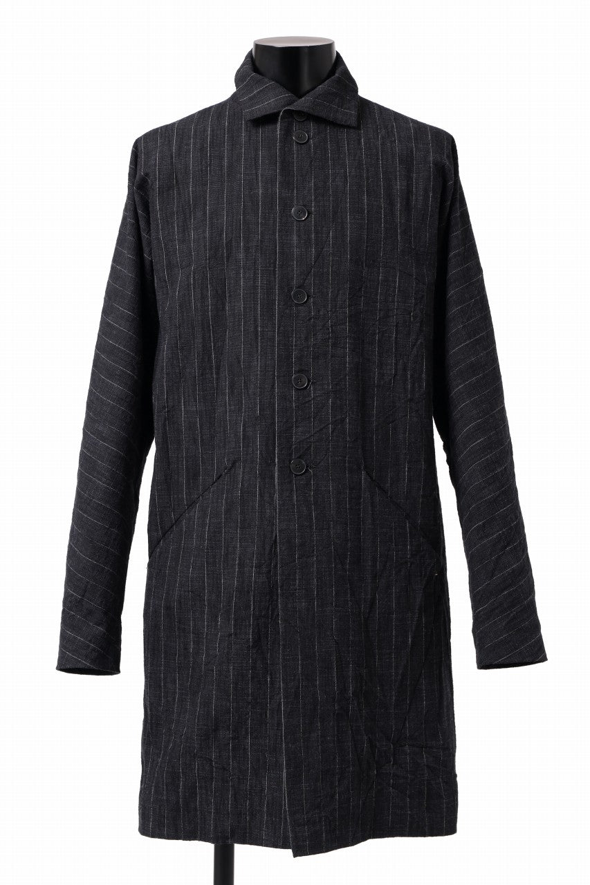 m.a+ diagonal pocket medium fit coat / C256/CWST (BLACK/WHITE)