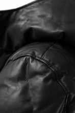 Load image into Gallery viewer, ISAMU KATAYAMA BACKLASH HOODED DOWN BLOUSON / LUXURY STEER + POLISH WHITE GOOSE (BLACK)