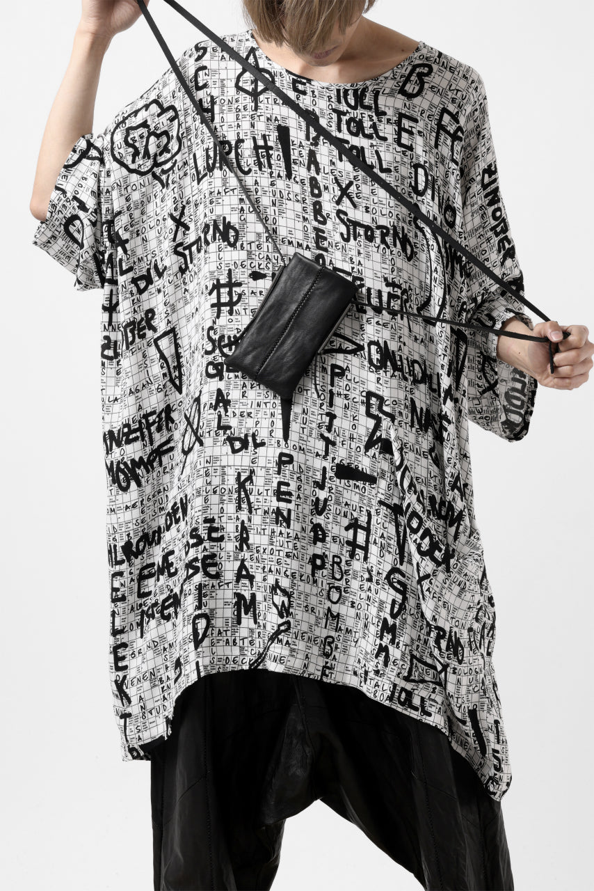 PAL OFFNER OVER SIZED SHIRT / STRETCH COTTON (SCRIBBLE PRINT)