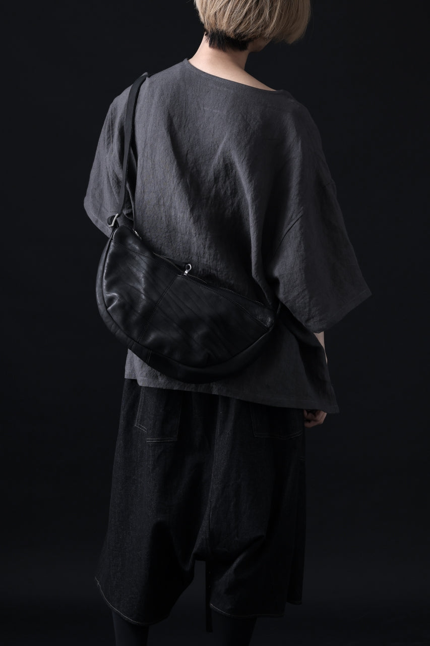 ISAMU KATAYAMA BACKLASH UTILITY BAG / DOUBLE-SHOULDER OBJECT DYED (BLACK)