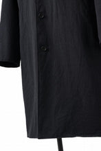 画像をギャラリービューアに読み込む, CAPERTICA REVERSIBLE MAC COAT / WASHABLE WOOL GABA &amp; VENTILE COTTON WEATHER (BLACK NAVY)