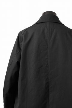 画像をギャラリービューアに読み込む, CAPERTICA REVERSIBLE MAC COAT / WASHABLE WOOL GABA &amp; VENTILE COTTON WEATHER (BLACK NAVY)