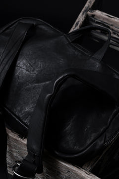 Load image into Gallery viewer, ISAMU KATAYAMA BACKLASH CROSS BODY BAG / DOUBLE-SHOULDER OBJECT DYED (BLACK)