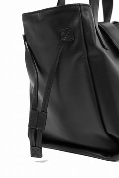 画像をギャラリービューアに読み込む, discord Yohji Yamamoto Gusset Diaphragm Tote Bag (M) / Smooth Cow Leather (BLACK)