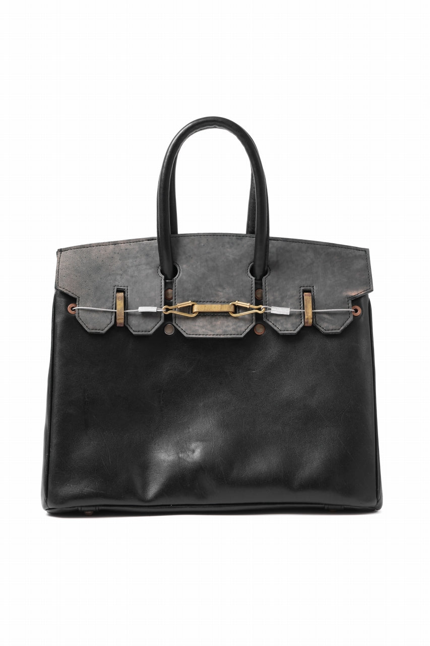 ierib exclusive Bark Bag #35 / Smooth Horse + Marble Cordovan (BLACK)