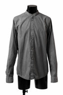 daub LONG SLEEVE SHIRT / COLD DYED COTTON BROAD (GREY)