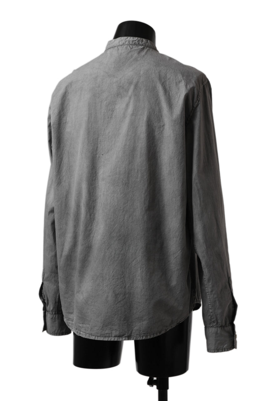 Load image into Gallery viewer, daub LONG SLEEVE SHIRT / COLD DYED COTTON BROAD (GREY)