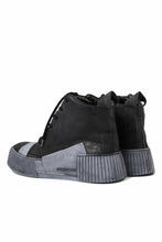 Load image into Gallery viewer, BORIS BIDJAN SABERI COW LEATHER MID CUT SNEAKER / OBJECT DYED &amp; HAND TREATED &quot;BAMBA1.1&quot; (BLACK)