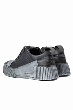 Load image into Gallery viewer, BORIS BIDJAN SABERI COW LEATHER LOW CUT SNEAKER / OBJECT DYED &amp; HAND TREATED &quot;BAMBA2.1&quot; (BLACK)