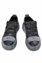 画像をギャラリービューアに読み込む, BORIS BIDJAN SABERI COW LEATHER LOW CUT SNEAKER / OBJECT DYED &amp; HAND TREATED &quot;BAMBA2.1&quot; (BLACK)