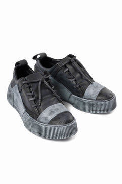 画像をギャラリービューアに読み込む, BORIS BIDJAN SABERI COW LEATHER LOW CUT SNEAKER / OBJECT DYED &amp; HAND TREATED &quot;BAMBA2.1&quot; (BLACK)