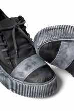 Load image into Gallery viewer, BORIS BIDJAN SABERI COW LEATHER LOW CUT SNEAKER / OBJECT DYED &amp; HAND TREATED &quot;BAMBA2.1&quot; (BLACK)