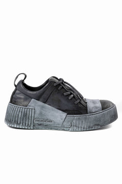 Load image into Gallery viewer, BORIS BIDJAN SABERI COW LEATHER LOW CUT SNEAKER / OBJECT DYED &amp; HAND TREATED &quot;BAMBA2.1&quot; (BLACK)