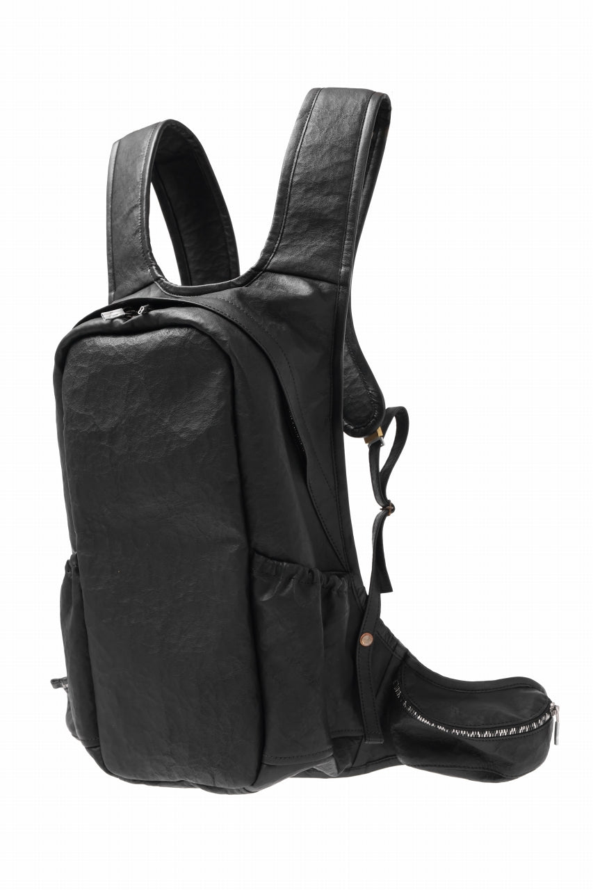 ierib NEW TRIO RUCKSACK / DYNEEMA Leather (BLACK)