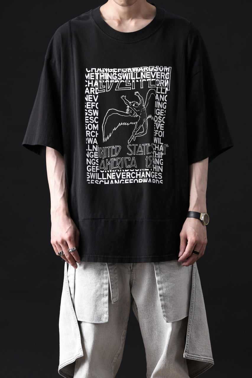 画像をギャラリービューアに読み込む, CHANGES VINTAGE REMAKE MULTI PANEL TEE (BLACK #3)