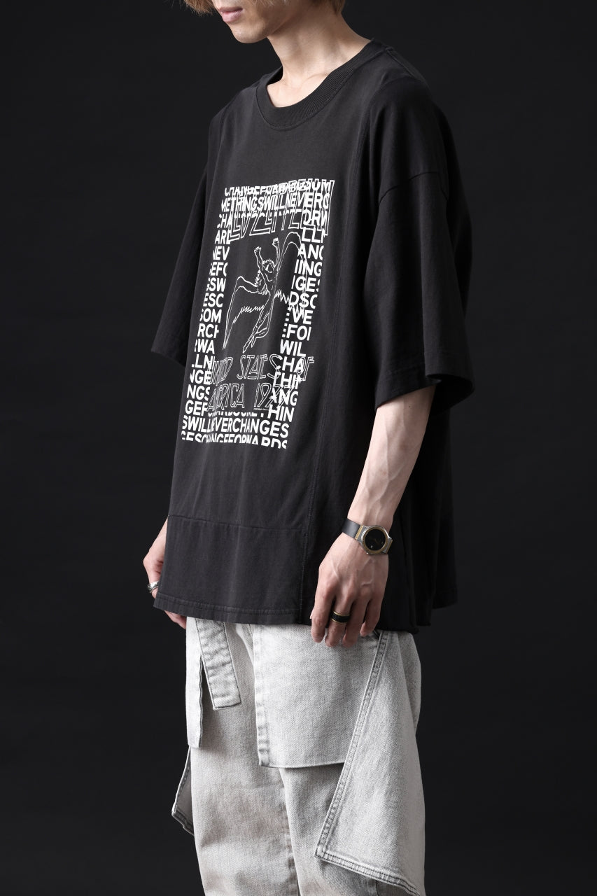 画像をギャラリービューアに読み込む, CHANGES VINTAGE REMAKE MULTI PANEL TEE (BLACK #3)