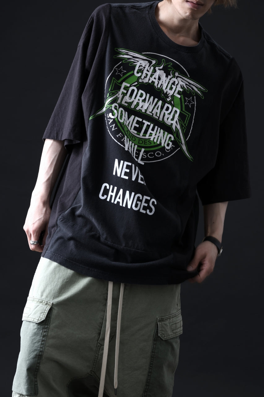 画像をギャラリービューアに読み込む, CHANGES VINTAGE REMAKE MULTI PANEL TEE (BLACK #6)