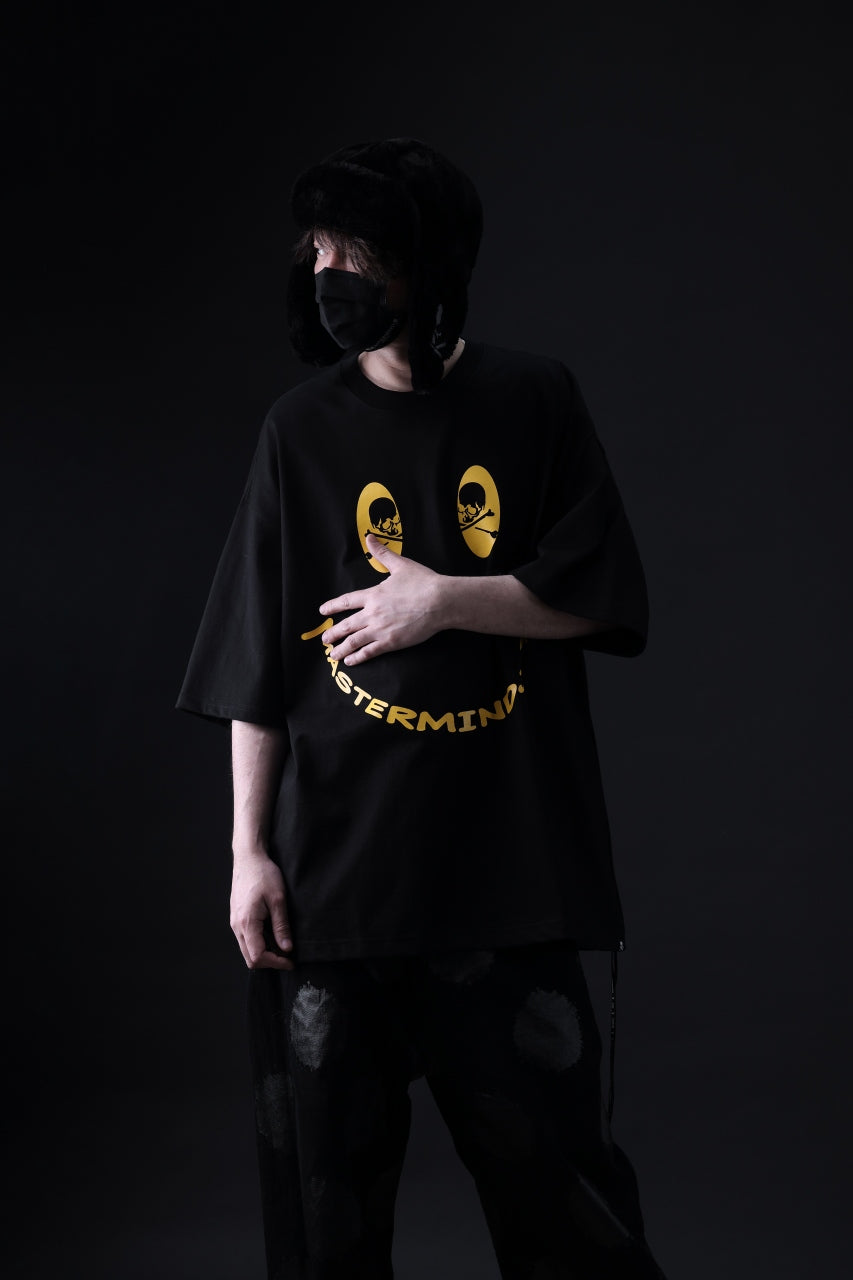 mastermind JAPAN FACE LOGO TEE / BOXY FIT (BLACK)