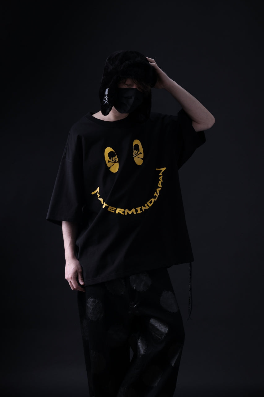 mastermind JAPAN FACE LOGO TEE / BOXY FIT (BLACK)