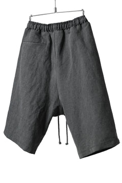 Load image into Gallery viewer, daub EASY WAIST SHORT PANTS / COLD DYED COLI CANVAS (GREY)