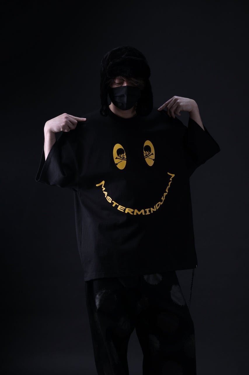 mastermind JAPAN FACE LOGO TEE / BOXY FIT (BLACK)