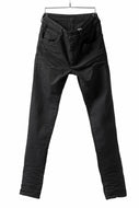 daub ERGONOMIC SKINNY PANTS / DYED LIGHT TWILL (BLACK)