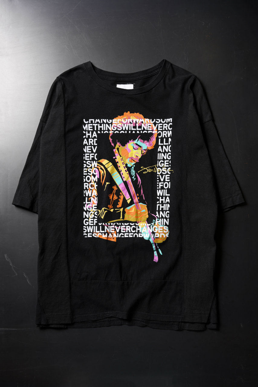 CHANGES VINTAGE REMAKE MULTI PANEL S/S TEE (BLACK #C)