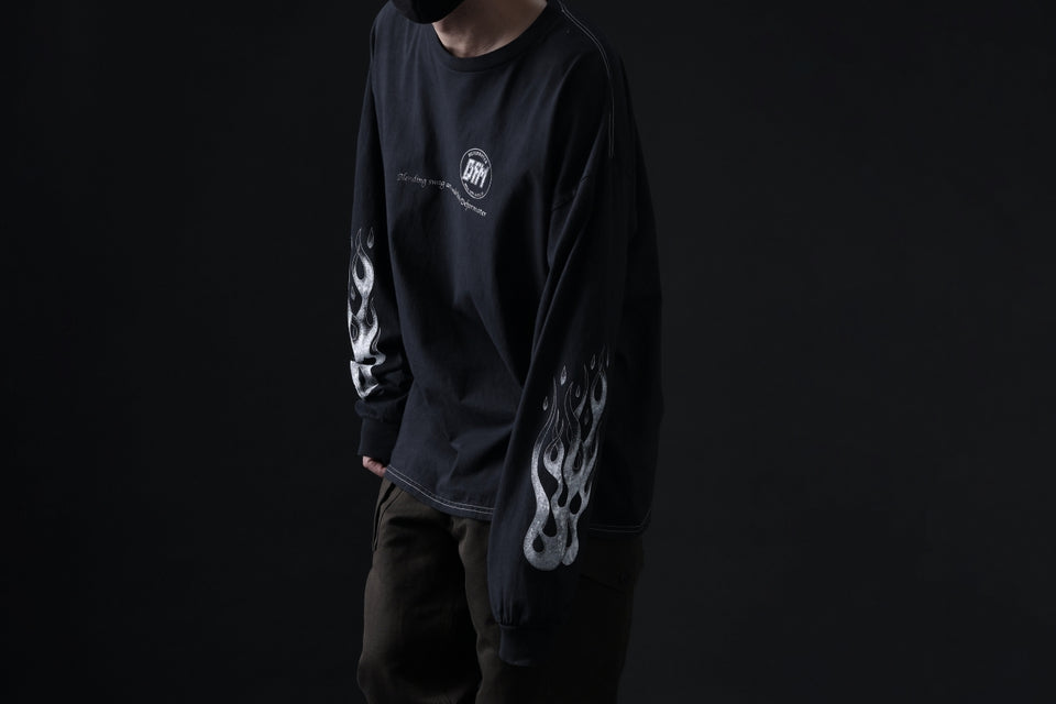 Load image into Gallery viewer, DEFORMATER.® PRODUCTS DYED LONG SLEEVE TOP &quot;HELL&quot; (VINTAGE BLACK)