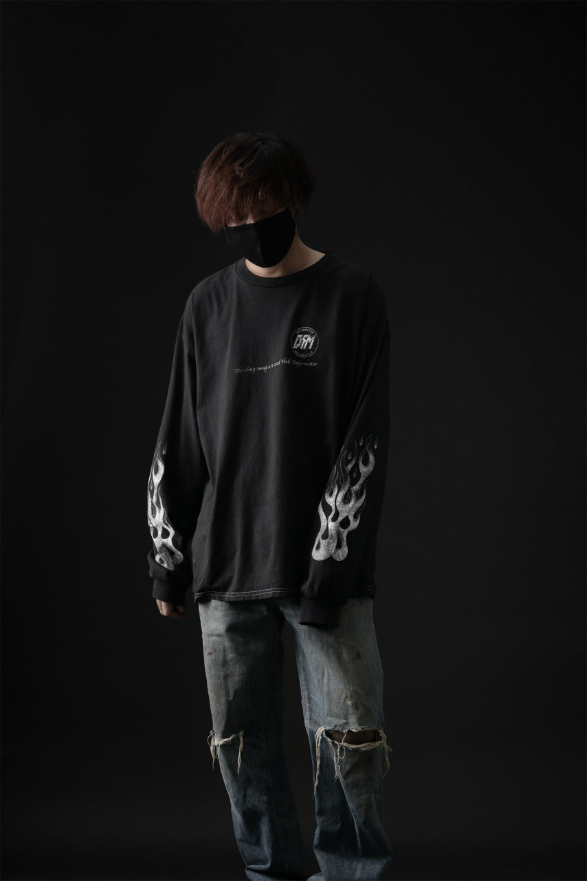 DEFORMATER.® PRODUCTS DYED LONG SLEEVE TOP "HELL" (VINTAGE BLACK)