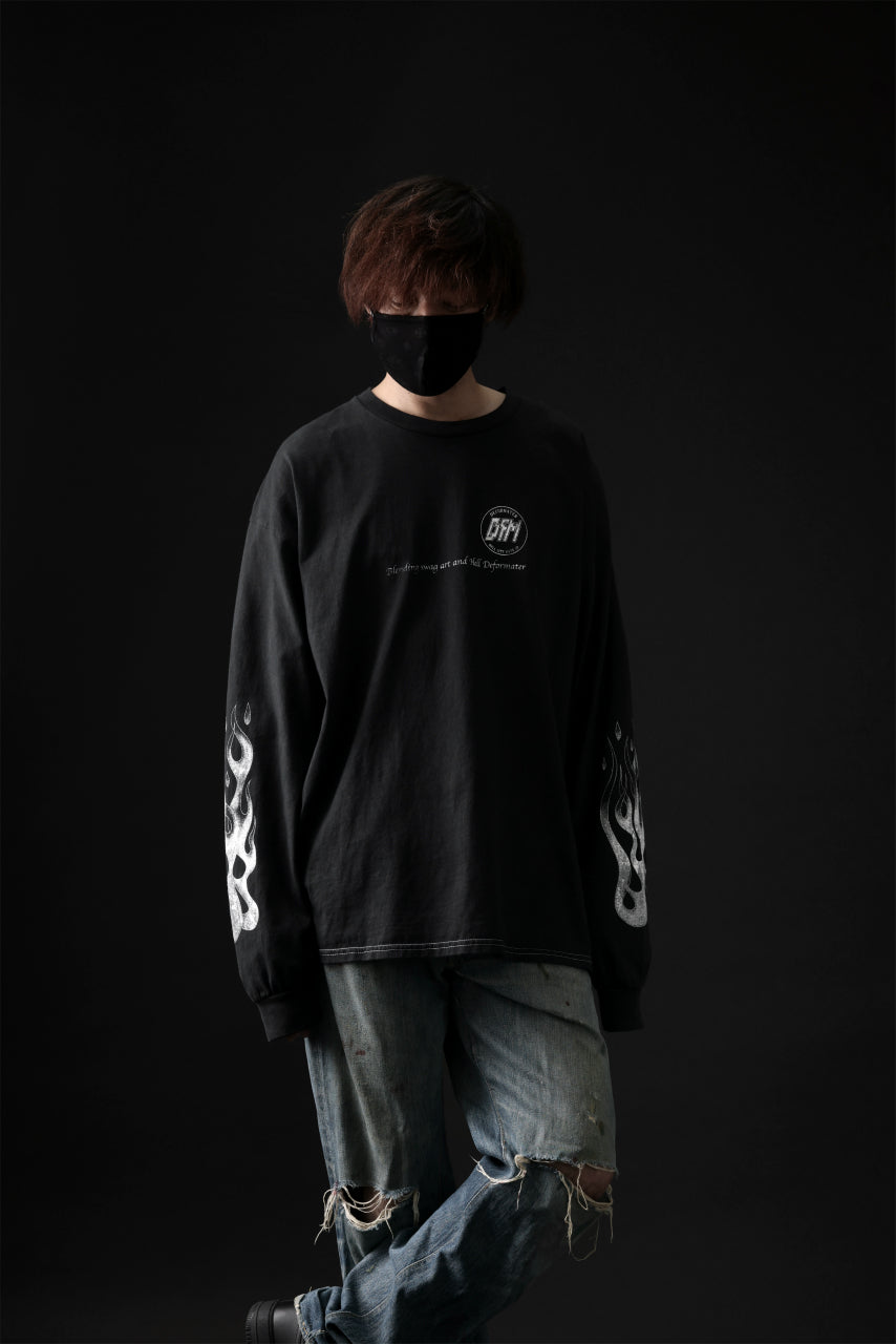 DEFORMATER.® PRODUCTS DYED LONG SLEEVE TOP "HELL" (VINTAGE BLACK)