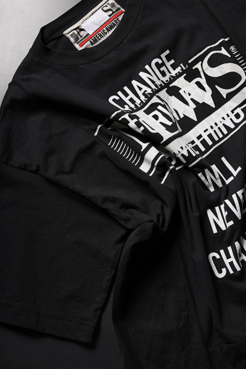 CHANGES VINTAGE REMAKE MULTI PANEL S/S TEE (BLACK #H)