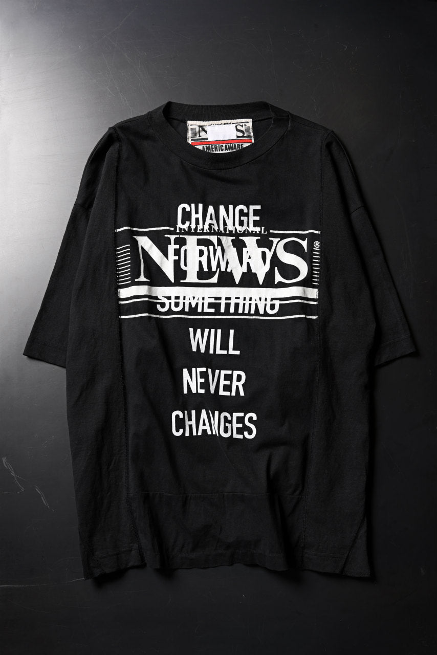 CHANGES VINTAGE REMAKE MULTI PANEL S/S TEE (BLACK #H)