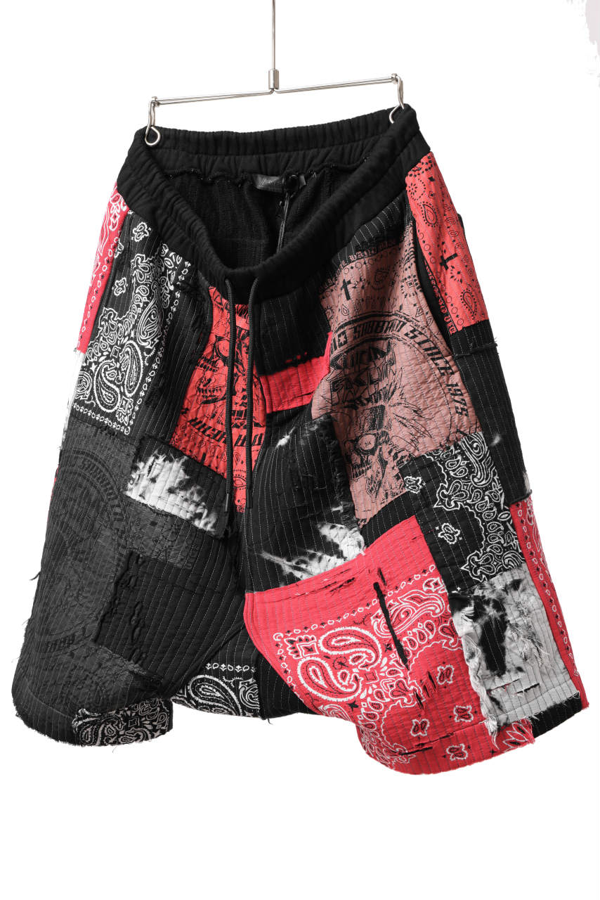 MASSIMO SABBADIN FULL BORO SARROUEL SHORTS (boro v1 red)