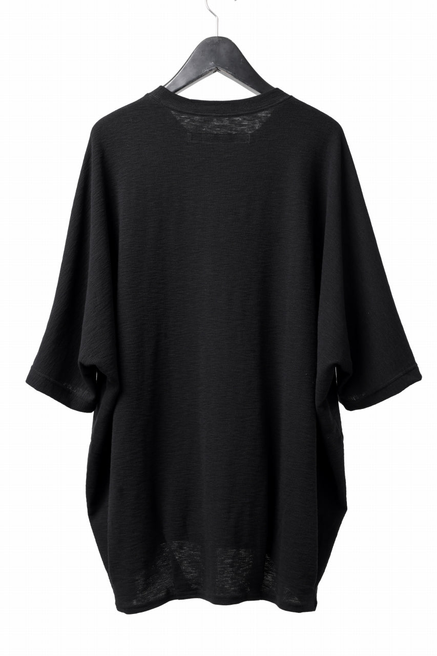 A.F ARTEFACT x LOOM exclusive DOLMAN LOOSEY TOPS / ORGANIC SURF KNIT COTTON (BLACK)
