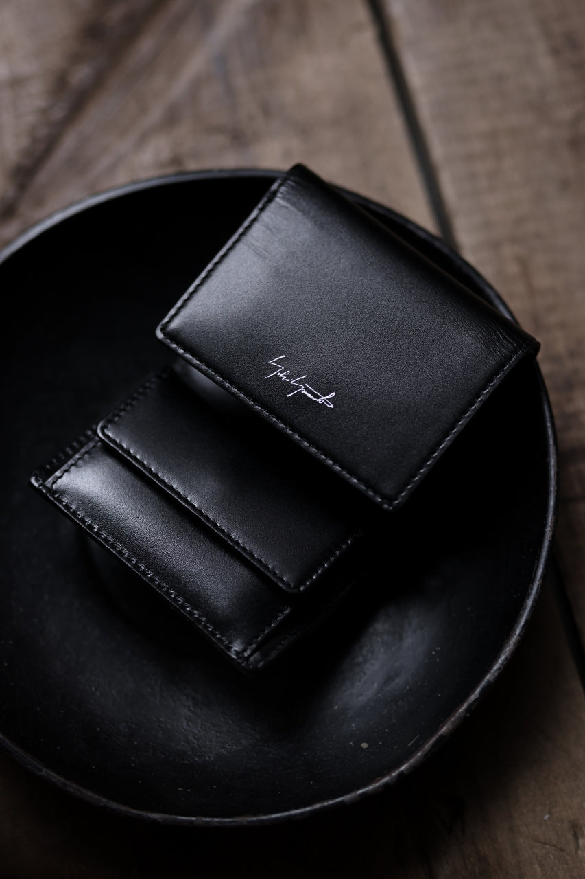 discord Yohji Yamamoto Tri Folded Compact Wallet / Smooth Cow Skin Leather (BLACK)
