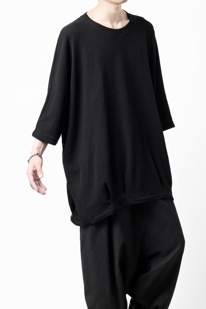 Load image into Gallery viewer, A.F ARTEFACT x LOOM exclusive -dolman- LOOSEY TOPS / ORGANIC SURF KNIT COTTON (BLACK)