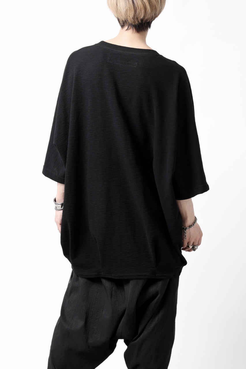 Load image into Gallery viewer, A.F ARTEFACT x LOOM exclusive -dolman- LOOSEY TOPS / ORGANIC SURF KNIT COTTON (BLACK)
